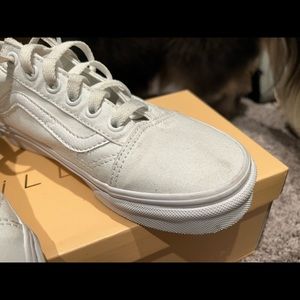 Vans all white sneakers. Worn about 5 times.